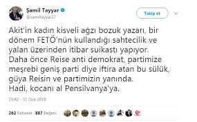 Maybe you would like to learn more about one of these? Akp Li Tayyar Akit Yazari Mehtap Yilmaz In Feto Yazismalarini Acikladi