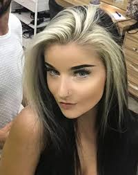Pin By Cynara Pombo On Dyed Or Bleached Bangs 04 Hair Streaks Dark Hair Colored Hair Tips