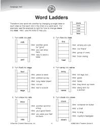 A word ladder puzzle has two words in the ladder, one at the bottom and one at the top. Word Ladders Education World