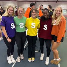 Some of the best family group costumes from our team Halloween party.  Featuring multiple pictures of Wally the track dog as a velociraptor.