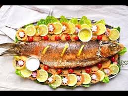سمك محشي بالخضار والجوز ومشوي بالكيس الحراري youtube middle eastern recipes food middle eastern