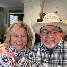 Keith and Silvia Vourazeris. Really good friends since 1979. Roped lots of  calves with Keith. He always rode a good horse and could get his hands in  the air quick. He's roped