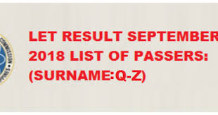 Teachers Board Exam Result September 2018 Let Elementary Level Surname Q Z Where In Bacolod Meta Content Where In Bacolod Teachers Board Exam Result September 2018 Let Elementary Level Surname Q Z