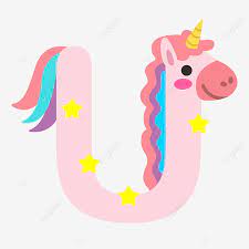 Vector art, clipart and stock vectors. Flat Cartoon Alphabet Animal Cute Unicorn Letter U For Kids Isolated Vector Letter U U Letteru Png And Vector With Transparent Background For Free Download