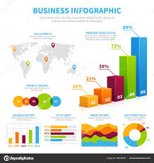 Business Infographic Vector Template With 3d Chart Graphs