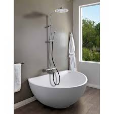 Soluzione ideale per vasche incassate tra due pareti ad angolo. Jacuzzi Sunset 0su00209ja01 Colonna Vasca Doccia Termostatica