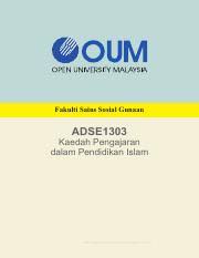 Membentuk akidah islam yang betul di kalangan pelajar 2. Adse1303 Kaedah Pengajaran Pend Islam Pdf Fakulti Sains Sosial Gunaan Adse1303 Kaedah Pengajaran Dalam Pendidikan Islam Hak Cipta U00a9 Open University Course Hero