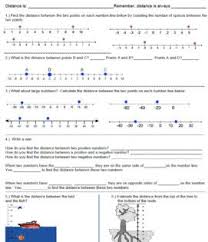 This Lesson Will Walk Students Through The Process Of Calculating The Distances Between Two Integers Rational Numbers Critical Thinking Questions Number Line