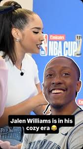 NBA All-Star Jalen Williams is in his cozy era 😂 tag someone who lives  this lifestyle ⬇️ , #okc #thunder #nbafinals #jalenwilliams #demetriaobilor  #nba #basketball #pacers