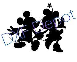 Mickey And Minnie Mouse Dxf Vector Art Clip Art Png Ai Jpeg Pdf Cricut Laser Cutt Disney Silhouettes Disney Silhouette Disney Scrapbook