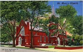 Of south carolina to 1719 (charleston, 1856); St Mary S Catholic Church Greenville South Carolina Linen United States South Carolina Greenville Postcard Hippostcard