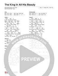 The King In All His Beauty Chords Pdf Matt Boswell Matt Papa Praisecharts