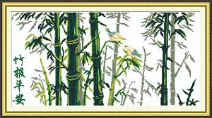 Aida 14, white 115w x 198h stitches size(s): Bamboo Announcing Peace Cross Stitch Kit 18ct 14ct 11ct Count Printed Canvas Stitching Embroidery Diy Handmade Needlework Package Aliexpress