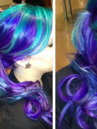 Vibrant Blue Base W Vibrant Violet Teal Highlights Pravana Hair Color Hair Color Pictures Bright Hair Colors