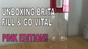 For great tasting water 24/7! Unboxing Review Brita Fill Go Vital Pink Edition Waterfilter Bottle Youtube