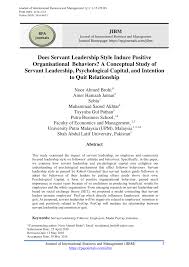 2019 malaysia employment benefits overview. Pdf Does Servant Leadership Style Induce Positive Organisational Behaviors A Conceptual Study Of Servant Leadership Psychological Capital And Intention To Quit Relationship