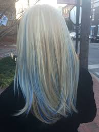 The resultant visible hue depends on various factors, but always has some yellowish color. Pastel Blue Highlights By Me Blonde And Blue Hair Blue Hair Highlights Blonde Hair With Blue Highlights