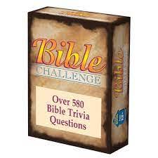You need not be a biblical scholar to pass this test. Wordwide Bookstore Game On Bible Challenge Designed To Increase Your Bible Knowledge This Set Contains A Total Of Over 580 Trivia Questions From The Following Bible Categories New Testament Characters Old Testament Characters