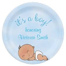 Discover an amazing range of baby shower paper napkins on zazzle. Baby Shower It S A Boy Baby Boy Paper Plate Zazzle Com Plates Baby Shower Baby Shower Paper Plates Party