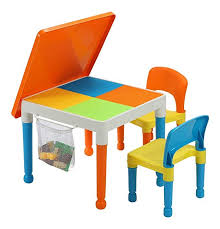Liberty House Toys 652f 1 Multi Purpose Building Block Construction Table With Storage Bag Amazon Co Storage Chair Kids Table And Chairs Kids Table Chair Set
