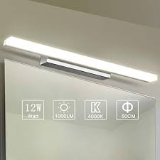 L'innovativo supporto permette l'installazione sia su specchi con cornice sia su specchiere filolucido. Yafido Applique Da Bagno Led 50cm Lampada Specchio Bagno Interno Moderno Bagno Luce Per Trucco 12w Bianco Neutro 4000k 1000lm Non Dimmerabile