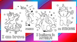 Unicorn coloring pages for kids. Free Unicorn Coloring Pages With Affirmations For Kids Mama Refreshed