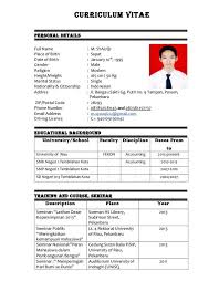 Check spelling or type a new query. 17 Contoh Cv Curriculum Vitae Dan Daftar Riwayat Hidup Yang Baik