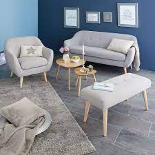 Sitzbank Egedal Gepolstert Grau Beige Couch Wohnzimmer Wohnzimmerlampe Decke Beige Wohnzimmer