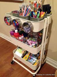 Storage Ideas The Best Little Cart Ever Kylie M Interiors Craft Room Craft Room Organization Craft Room Storage