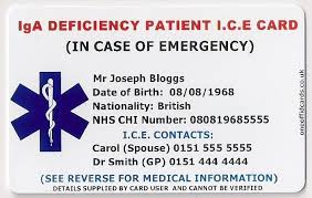 Iga Deficiency Medical Alert Card Medical Alert Medical Medical Information