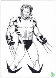 X Men Coloring Page Comic Art Wolverine Retro Comic Book