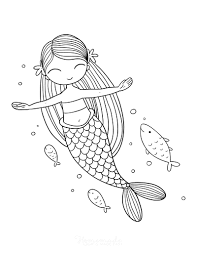 Printable mermaid coloring pages pdfs. 57 Mermaid Coloring Pages Free Printable Pdfs