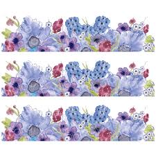 Edible flowers can be used for Edible Print Blue Floral Pastel Watercolour Cake Strips