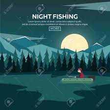 Night fishing requires a whole different approach. Fishing On A Mountain Lake Sunset In The Mountains Night Fishing Royalty Free Cliparts Vectors And Stock Illustration Image 77098618