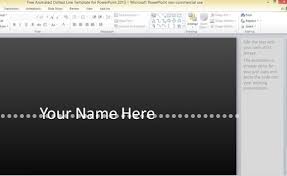 Here's how to get this effect. Free Animated Dotted Line Template For Powerpoint 2013
