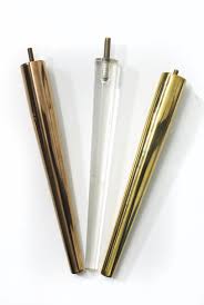 8 Brass Cone Leg Set Of 4 Acrylic Legs Furniture Legs Metal Furniture Legs
