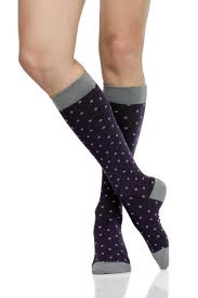 Petite Dot Eggplant Grey Cotton Cotton Compression Socks Fall Style Guide Sporty Sock