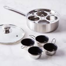 Demeyere Stainless Steel Egg Poacher 1 5qt Skillet Demeyere Egg Poacher Egg Poacher Pan
