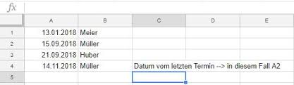 Excel Formel Fur Letztes Datum In Abhangigkeit Eines Ereignisses