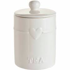 With your purchase, you'll receive 3 ceramic mason jars, eac. Wilko Cream Heart Tea Canister Wilko
