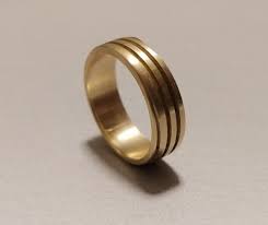 Handmade Brass Band Style Ring Handmade Brass Rings Wedding Band Styles