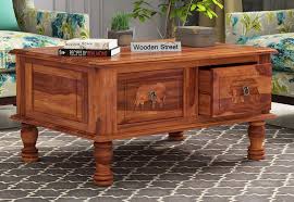 Buy Emboss Coffee Table Honey Finish Online In India Wooden Street In 2020 Wooden Street Coffee Table Table