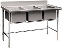 3 Compartment Commercial Stainless Steel Sink Wash Basin Table Commercial Stainless Steel Sink Wash Basin Stainless Steel Sinks