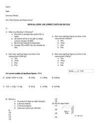 Chemistry unit 5 test answer key. Chemistry Unit Test Worksheets Teaching Resources Tpt