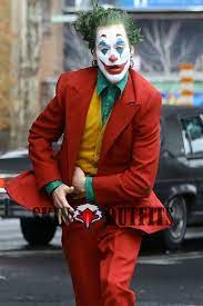 Joker 2019 Joaquin Phoenix Arthur Fleck Coat Skinoutfits Joker Outfit Red Tuxedo Joaquin Phoenix