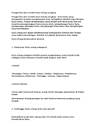 Sebenarnya semua jenis conditional sentence memiliki 2 bagian yang. Pengertian Dan Contoh Kata Ulang Lengkap