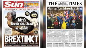 At last, pm eclipses 'the sun' and enjoys a good week. What The Front Pages Say May S Brexit Deal Dead As A Dodo Cnn