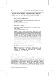 Alle highlights hier im video. Pdf Trends In Food Production And Consumption Swedish Experiences From Environmental And Cultural Impacts