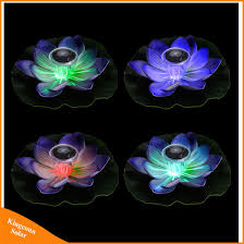Solar Powered Multi Colored Led Lotus Flower Lamp Rgb Water Resistant Outdoor Floating Pond Night Light For Garden Pool China Solar Floating Light Solar Pond Light Made In China Com