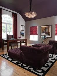 While Not So Much On The Colors I Like The Idea And The Chandelier Purple Living Room Contemporary Home Office Eclectic Living Room